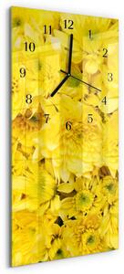 Skleněné hodiny vertikální Květiny zsppc-30x60-00173835