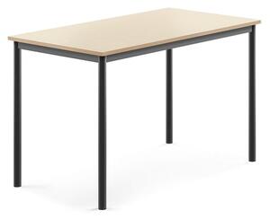AJ Produkty Stůl BORÅS, 1200x700x760 mm, antracitově šedé nohy, HPL deska, bříza