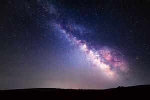 DIMEX | Vliesová fototapeta Galaxie Mléčná dráha MS-5-2282 | 375 x 250 cm| fialová, černá, růžová