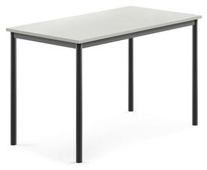 AJ Produkty Stůl BORÅS, 1200x700x760 mm, antracitově šedé nohy, HPL deska, šedá