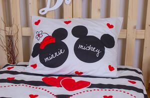 Bavlněné povlečení 140x200+70x90 Mickey & Minnie big love