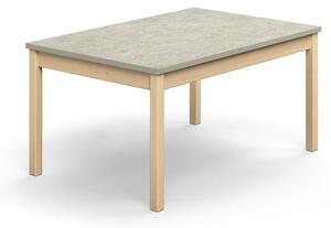AJ Produkty Stůl DECIBEL, 1200x800x590 mm, akustické linoleum, bříza/šedá