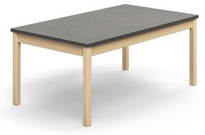 AJ Produkty Stůl DECIBEL, 1400x800x590 mm, akustické linoleum, bříza/tmavě šedá