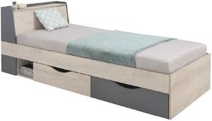Dětská postel s úložnými šuplíky a čelem Omega DL14