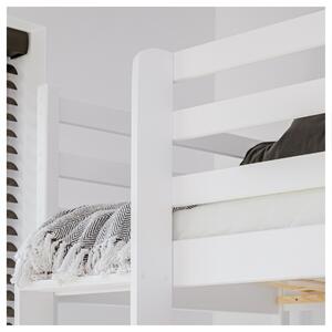 Patrová postel ZANDER bílá, 90x200 cm