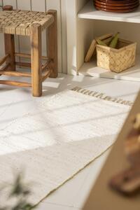 Bavlněný běhoun na podlahu Cream 250 x 60 cm