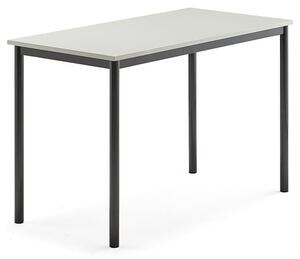 AJ Produkty Stůl SONITUS, 1200x700x760 mm, antracitově šedé nohy, HPL deska tlumící hluk, šedá