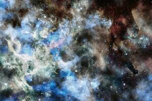 DIMEX | Vliesová fototapeta Barevný hluboký vesmír MS-5-2297 | 375 x 250 cm| modrá, černá, šedá