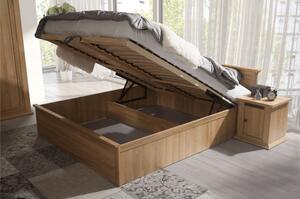 Manželská postel 160 cm Leoras MZ21 (s roštem) (dub grand). 1017342