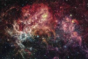 DIMEX | Vliesová fototapeta Abstraktní galaxie MS-5-2301 | 375 x 250 cm| červená, černá, růžová