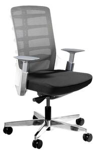 OfficeLab Bílá látková kancelářská židle Spin S