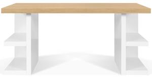 Bílý dubový pracovní stůl TEMAHOME Multi 160 x 90 cm
