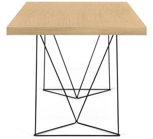 Dubový pracovní stůl TEMAHOME Multi 160 x 90 cm s černou podnoží