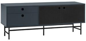 Tmavě modrý lakovaný TV stolek Teulat Punto 140 x 40 cm