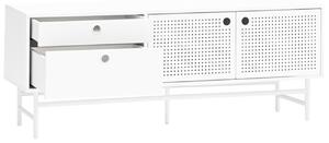 Bílý lakovaný TV stolek Teulat Punto 140 x 40 cm