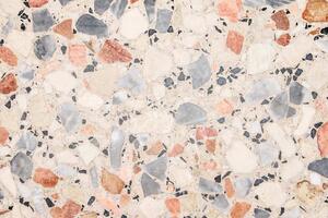 DIMEX | Vliesová fototapeta Terrazzo podlahová textura MS-5-2348 | 375 x 250 cm| modrá, červená, bílá, oranžová