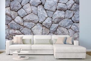 DIMEX | Vliesová fototapeta Stará kamenná zeď MS-5-2364 | 375 x 250 cm| šedá, růžová