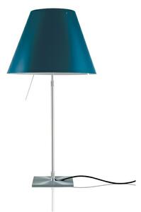 Luceplan - Costanza Stolní Lampa s Dimmer Aluminium s Petroleum Blue - Lampemesteren