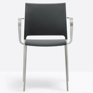 Pedrali Černo stříbrná kovová židle Mya 705