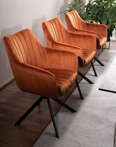 Jídelní židle Azalia Velvet, oranžová / černá