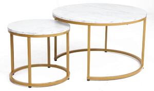 Konferenční stolek Dion II, mramor / zlatá