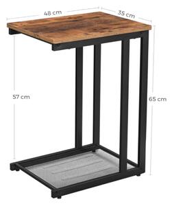 Přístavný stolek EVORA II hnědá/černá