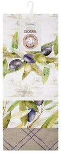KUCHYŇSKÁ UTĚRKA OLIVE SADA 3 KS 50X75 CM VZOROVANÉ