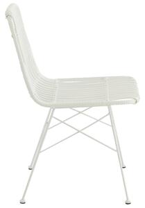 Bílá plastová zahradní židle J-line Rochal