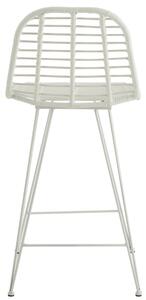 Bílá plastová barová židle J-line Rochal 75 cm