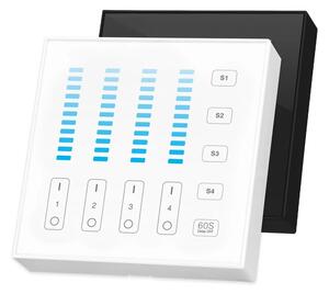 LED Solution Mi-Light RF Nástěnný dálkový ovladač pro jednobarevné LED pásky s pamětí scény, 4-kanálový Vyberte barvu: Bílá B5