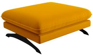 Žlutá sametová podnožka Windsor & Co Dia 100 x 80 cm