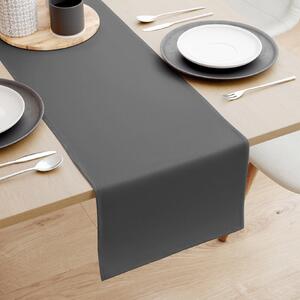 Goldea běhoun na stůl 100% bavlněné plátno - tmavě šedý 35x180 cm
