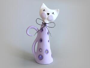 Kočka na svíčku střední fialová Keramika Andreas