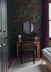 Černá vliesová květinová tapeta na zeď, 120657, Retreat, Graham&Brown Premium