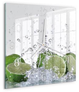 Skleněné hodiny Uhličitan vápenatý zskb-30x30-00093609