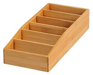 Univerzální organizér, 6 přihrádek, 15 x 7 x 35 cm, bambus KESPER 70822