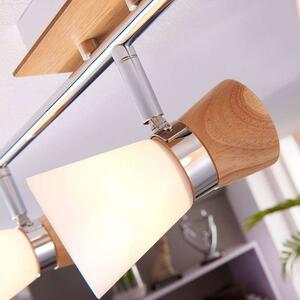 Lindby - Vivica 3 Stropní Lampa White/Light Wood/ChromeLindby - Lampemesteren
