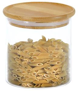 Skladovací nádoba, Ø 10 cm, 500 ml, sklo/bambus KESPER 38008