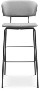 LD Seating ® Šedá látková barová židle FLEXI CHAIR 122, 74 cm