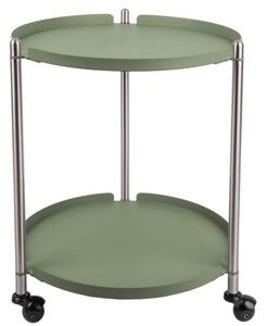 Time for home Zeleno stříbrný odkládací stolek Haran 42,5 cm