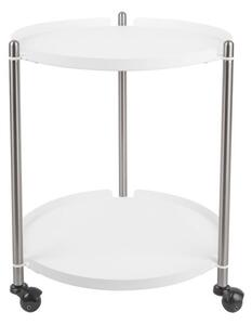 Time for home Bílo stříbrný kovový odkládací stolek Haran 42,5 cm