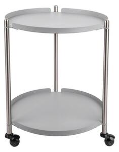 Time for home Šedo stříbrný kovový odkládací stolek Haran 42,5 cm