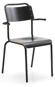 AJ Produkty Židle BENSON, s područkami, černá