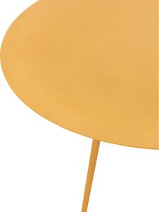 Žlutý kovový konferenční stolek J-line Ochro 56 cm