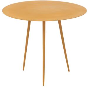 Žlutý kovový konferenční stolek J-line Ochro 56 cm