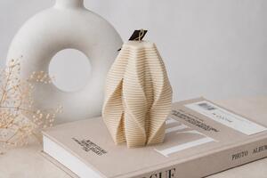 Sójová svíčka Vlnka, krémová | Designová dekorace
