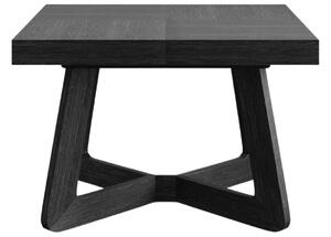 Černý dubový rozkládací jídelní stůl Windsor & Co Nodi 130/230 x 130 cm