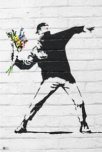 Plakát, Obraz - Banksy street art - Graffiti Throwing Flow, (61 x 91.5 cm)