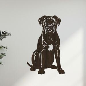 Dřevěný obraz Cane Corso | Rozměry (cm): 26x40 | Zvolte barvu dekoru: Wenge