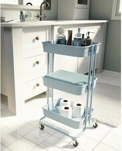 Compactor Koupelnový vozík s kolečky Grena, 3 police, 43 x 34,8 x 75 cm, modrá